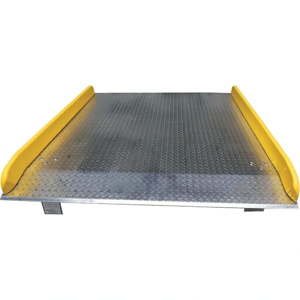 Aluminum Dock Board Vestil TAS-15-7236 Steel Curb 72x36 15k Lb Yellow-3