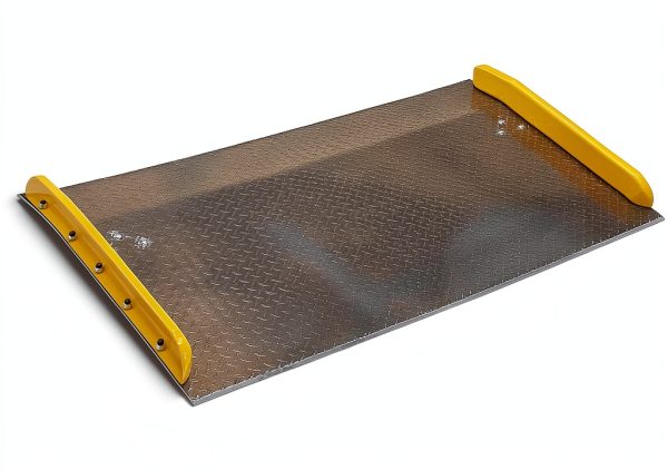 Aluminum Dock Board Vestil 72x36 in Plate with Steel Curb 10k Silver-0