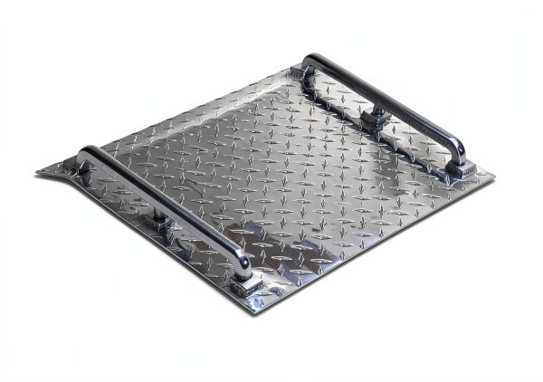 Aluminum Tread Plate Vestil AMD-3018 Mini Dock 18x30 600lb Silver-1