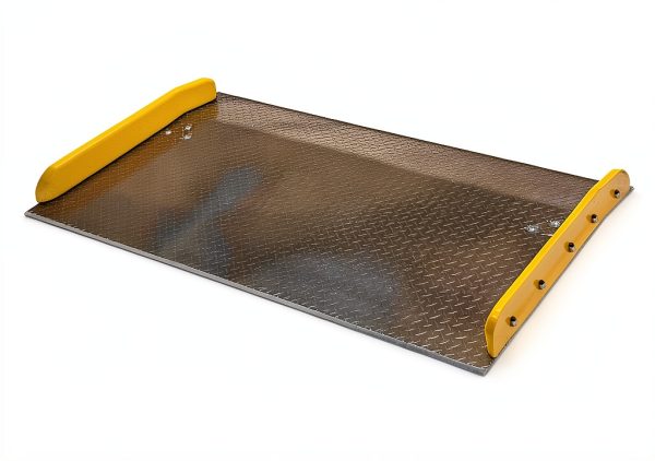 Aluminum Dock Board Vestil 72x36 in Plate with Steel Curb 10k Silver-1